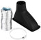 Air Intake Turbo, Universal Car Modified Front Carbon und Silver Bumper Turbine Einlassrohr Trichter Kit Air Intake Turbo(Quadratisch)