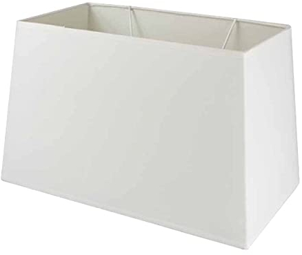 Quaint & Quality - Lampenschirm aus Baumwolle, rechteckig, 30 x 17 cm, Weiß