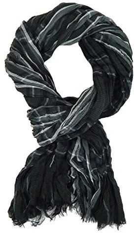 Ella Jonte Écharpe légère pour homme - En viscose - Gris - Marron ou vert, vert, taille unique