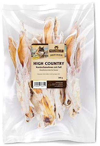 WOLFSBLUT – Kaninchen | Hundesnack mit natürlichen Zutaten für ausgewachsene Hunde. Hundesnack ohne künstliche Zusatzstoffe, Farb- und Konservierungsstoffe im Beutel | 200g Kaninchen