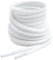 VSUDO 115 cm Lacets Blanc Ronds de Bottes, ø4mm Lacets Boots Ronds pour Chaussures de Travail, Lacets Résistants Chaussure de Marche/Sécurité, Lacets Blanc Chaussures de Randonnée (1Paire-Blanc-115CM)