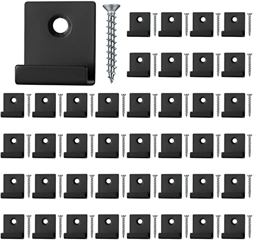40 Stück VerbundVerbundClips WPC Decking Versteckte Starter Fastener Board Clips WPC Befestigungsclips Endklemme versteckte Starter Board Clip mit selbstschneidenden Schrauben Edelstahl DIY Hardware