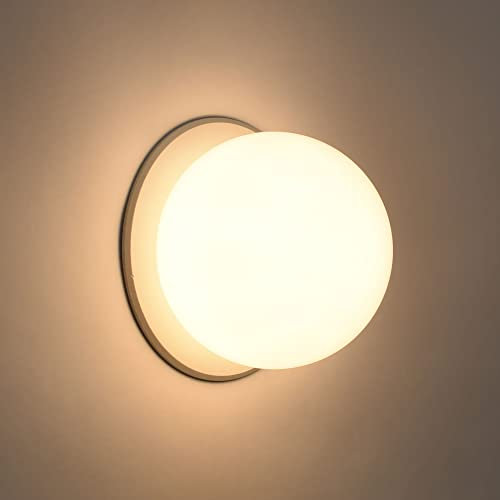 max K O M F O R T 4er SET Einbaustrahler mit Kugel-Lichtdiffusor inkl 4,2 Watt Leuchtmittel RGB IP20 GU10 Fassung weiß Einbauspot Deckenspot Rahmen Einbauleuchte
