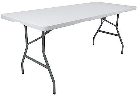 Royalford 6ft Heavy Duty Folding Table - Portable & Compact Foldable Table - Ideal Folding Table for Picnic, Catering, Garden, Camping Table, Pasting, Crafting, Party, BBQ Market