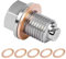 JNNJ Tappo Di Scarico Dell'olio Magnetico, Dado Di Scarico Della Coppa Magnetica, Tappo Scarico Olio Motore, Con Rondella Di Schiacciamento in Rame, Automotive Raccordi in Acciaio Inox(M12x1.25)