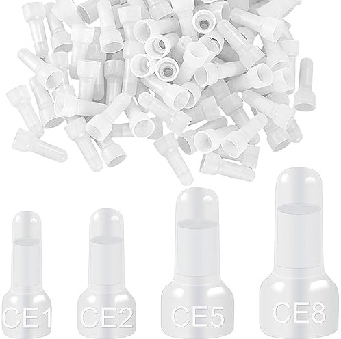 Xiatiaosann Closed End Crimp Connector Wire Caps Terminal, 420 Pcs Electrical Wire Connectors 22-16/16-14/12-10/8-6 Gauge Splice Assortment Kit, Cable Connectors Nylon Insulation