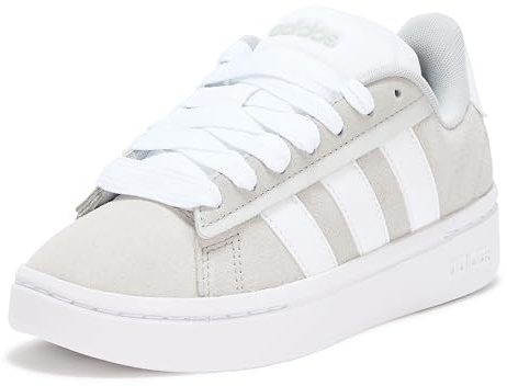 adidas Men's Grand Court Alpha 00s Sneakers, Grey/White/Grey, 3.5 UK