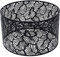 BEIJIALY Abat-Jour Abat-Jour, Abat-Jour Tambour en Métal, Couvercle D'abat-Jour Ajouré, Style Simple Moderne, Décoration de la Maison pour Ampoules E14 E27(Noir)