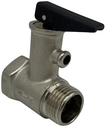 Rimex Valvola Di Sicurezza 1/2 Pollice Valvola Di Sovrapressione In Ottone Per Caldaie Valvole Per Scaldabagni Con Guarnizione E Membrana In EPDM E Valvola Di Non Ritorno