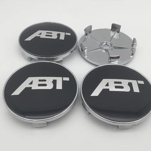 OBONG 4 Pièces Voiture Cache-moyeux Cache Moyeu Compatible avec pour ABT 65mm 68mm Enjoliveur Capuchon Central,I-68mm
