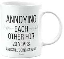 MIPOMALL Annoying Each Other for 20 Years, Funny 20th Wedding Anniversary Mug, Anniversary, Present for Christmas, Gifts for Couple, Friends, Husband or Wife, Work, Grandparents, mm-CA_188_21
