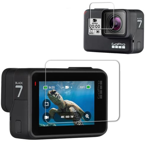 Kepuch Protezioni Schermo per GoPro Hero 7 Silver/Hero 7 White - Vetro Temperato 2 Pacchi