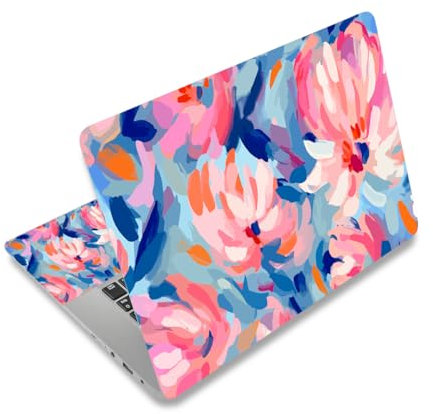 AIMSA Laptop Skin Sticker Decal, 17 17.3 inch Laptop Art Decal Universal Cover, Decorative Stickers Notebook Skin Protector, Abstract Oil Painting Flower