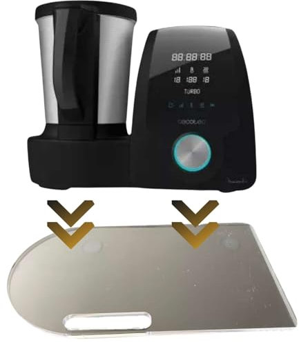 Roboparts® Base acrílica Deslizante para Cecotec Mambo Modelos 6090 Black/6090 Silver/7090/8090/8590/9090/9590/10070/10090/12090