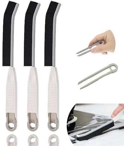Laphontab Set di Spazzole per la Pulizia Degli Angoli, 3 Spazzole con Setole Dure con Funzione di Sospensione e Clip, Spazzola per la Pulizia Delle Fessure per Piastrelle, Bagno e Cucina, Spazzola.