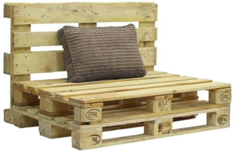 Friderik Rückenlehnenkissen für Möbel aus Paletten, Kissen 60x40x10 cm, Material Cord (Braun)