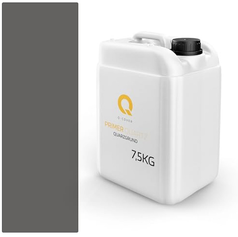Q-COVER Quarzgrund für buntsteinputz 7.5 kg Dunkelgrau M42 acrylatdispersion grundiermittel innen & außen für wände und decken haftgrund grundiermittel grundierung putzgrund ca. 0,3-0,4 kg/m21