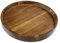 HillSpring Tagliere rotondo in legno di acacia, 35,1 cm, con bordo, elegante centro per pouf, tavolino da caffè e isola della cucina