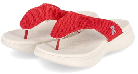 Rieker Damen Pantolette in rot