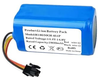 Batterie Li-ion 14,4 V 2800 MAh, Compatible Avec L'aspirateur Robot Midea VCR10W