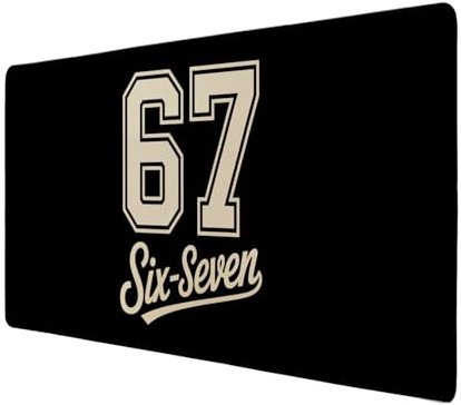 speecheese Schreibtischunterlage 69x31cm XXL Mauspad 67 six-seven Meme | 69x31cm XXL Mauspad für Social Media und Internetfans lustiges Gaming Pad für Social Media Enthusiasten