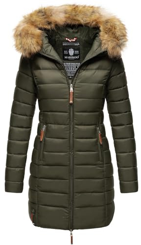 MARIKOO Damen Winter Übergangs Jacke Winterjacke Stepp Mantel gesteppt B647