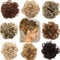VOLUMINÖS Haarverlängerung Haargummi Haarteil hairpiece Haarverdichtung Zopf Scrunchie Haarband Haarschmuck Kaffee braun bis dunkelbraun