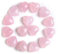 JOVIVI 15 Stück Rosenquarz Herz Steine Klein Heilsteine Healing Reiki Glücksbringer Dekorative Steine Feng Shui Tisch Deko