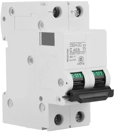 DEWIN Leistungsschutzschalter, Schutzschalter DC Schalter Miniatur-Leistungsschalter Sicherungsautomat für Solar PV Anlage 2P 40A DC 250V