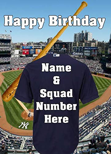 Gifts for All 2016 New York Yankees Geburtstagskarte, personalisierbar, DIN A5
