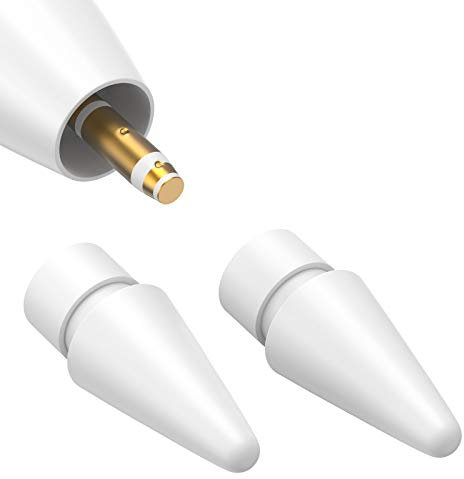 ACOCOBUY Pointes Compatible avec Apple Pencil (USB-C), 1ère et 2ème Gén [Lot de 2] Embouts pour Apple Pencil Pointes Remplacement pour Apple Pencil Nibs pour iPad Pro 11/9,7/10,5/12.9 Blanc