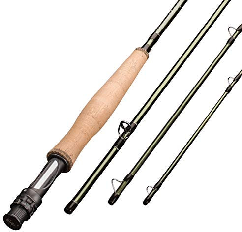 Rod de pêche à la mouche 8/9 / 10FT Poids léger Voyage Fly Rod Fibre de carbone Rod Medium Rapide 4/5 / 6/7 # Action River Pêche à la pêche à la jeunesse et débutant Cannes à pêche de haute qualité