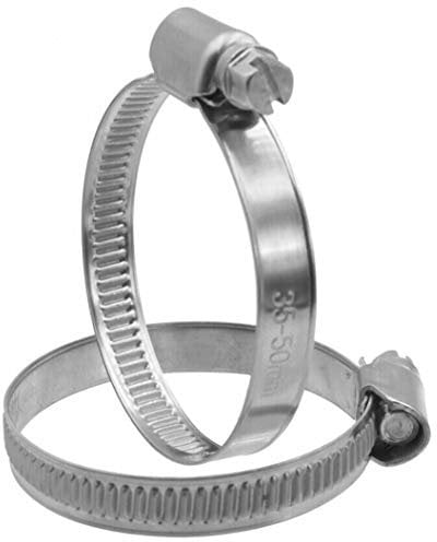 Worm Drive 12-22mm Hose Pipe Clamps Clip Stainless Steel (Pack of 2) Like Jubilee DIN 3017