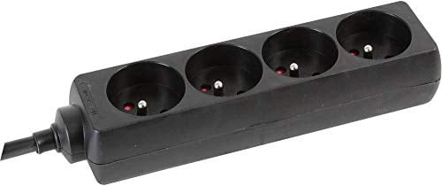 Nitto Perel EB4STB25-5HQ Multipresa Senza interruttore 4 scomparti Nero