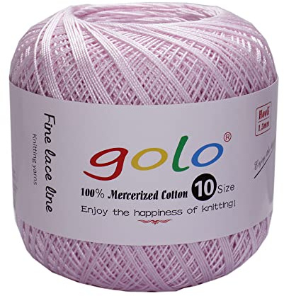 golo Häkelgarn stärke 10 Garn häkeln Gewinde häkeln Pink 608