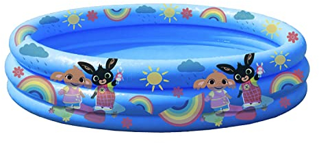ODS - Bing, Piscina Baby Primi Tuffi, Piscinetta Gonfiabile Bambini ad Anelli 100x25 cm, Disegni Personaggi Bing, Età Consigliata +2 Anni