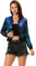 Allegra K Damen Bomberjacke Langarm Glitzer Pailletten Party Jacke Grün M