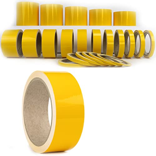Auto Zierstreifen Folie Gelb Glänzend Folienstreifen Autodekor Folie Yellow Shiny Pinstripes Boot Basteln Modelbau (35 mm)
