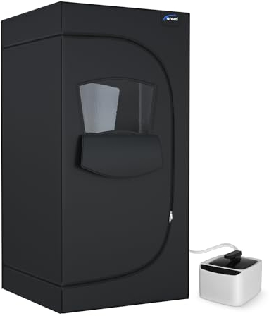 TOREAD Boîte de Sauna à Vapeur Portable pour la Maison, Tente de Sauna Pliable en Toile épaisse 600D, Sauna Personnel avec télécommande de 2,6 L 1000 W
