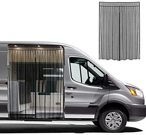 Camper Door Shade, Mosquito Net for Door, Universal Size Camper Door Shade Net for Sprinter, Ford Transit, Promaster and Other Campers, for RV Sliding Door (L-83(H)*59(W))