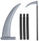Halloween Kunststoff Prop Waffen Cosplay Verkleidung Zubehör Gefälschte Blutige Waffe Axt Slasher Messer Machete Halloween Spielzeug (Scythe 4-teilig (101cm))