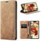 Niloucase Kompatibel mit iPhone 15 Hülle Leder,Magnetverschluss Premium PU Leder Flip Case,Standfunktion.-Braun