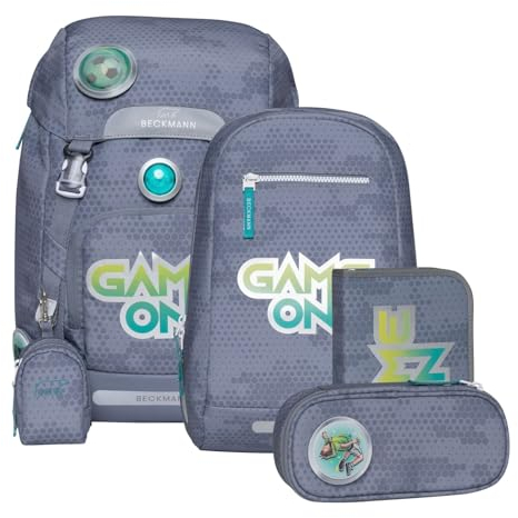 Beckmann Classic Schoolbag Set 6-teilig 22L Game On