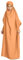 Odizli Gebetskleidung für Kinder Mädchen Abaya Muslim Islam Muslimische Kleider mit Kapuze Langarm Arabisch Türkische Robe Hijab Jilbab Khimar Kaftan Ramadan Burka Lang Gebetskleid Orange 12-13 Jahre
