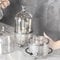 Terafeels Makeup Brush Holder 360° Rotating 6 Compartments Lipstick Case Cosmetic Organiser for Room Decor Dressing Table Bedroom Bathroom White, 8401