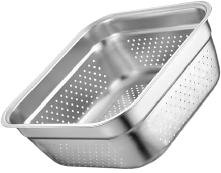 TOPBATHY Spülbecken Waschsieb Metall Korb Zum Abtropfen Von Gemüse Abtropfkorb Für Lebensmittel Metallbecken Nudelsieb Metall Becken Edelstahl 201 Edelstahl Obst Gemüsegericht