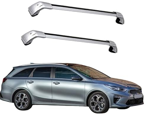 DPBXQ 2 Stück Aluminium Dachträger für Kia Ceed Sportswagon SW Estate 2012 2013 2014 2015 2016 2017 2018 2019,DACHTRÄGER AUS Aluminium Fahrradträger Dachboxen Dachgepäckablage,2