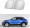 Parasol para Parabrisas de Coche para Volkswagen T-Roc,Titanio Plateado Parasol Coche Delantero Plegable Parasol Protección Rayos UV Accesorios Coche Interior