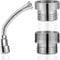 VURYAPI Wasserhahn Verlängerung, 20cm Wasserhahn Verlängerung Spritzkopf, Küchenarmatur, Mit 2pcs Wasserhahn Adapter, Metall Wasserhahnadapter, Für Küchen, Bädern, Bars und Toilette