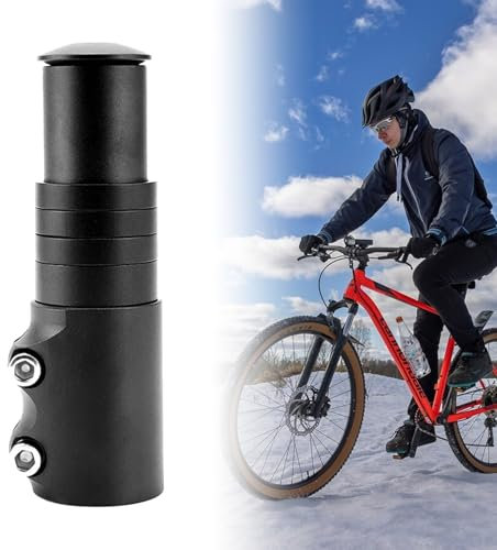 Rehausse Potence de Guidon, Réglable Rallonge Potence Velo en Alliage, Potence de Guidon Fourche Extenseur, Rallonge Potence VTT Fourche, pour Vélo, Convient à l'adaptateur de Hauteur de Vélo, 28,6mm